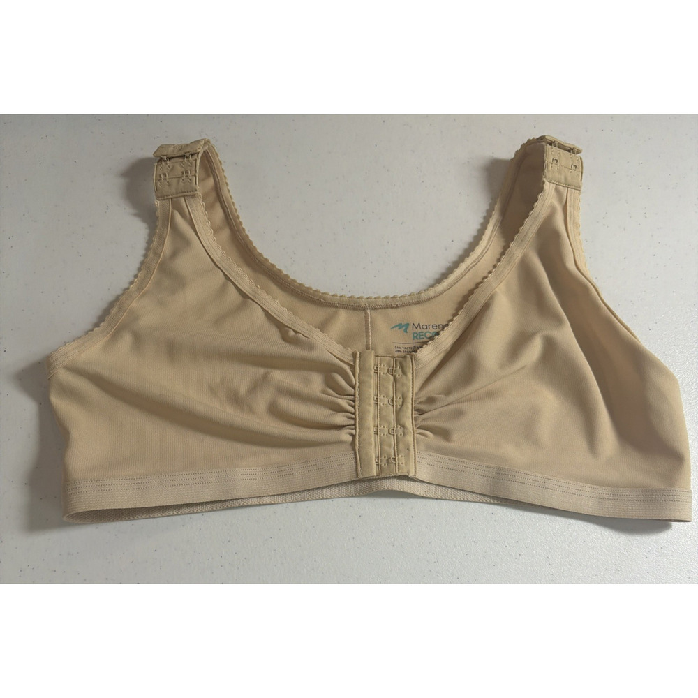 Marena Recovery Beige Post Surgery Recovery Adjustable Compression Bra 42 44 XL